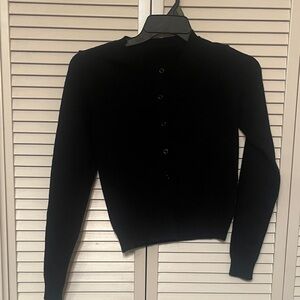 SHEIN Elegant Black Knit Cardigan